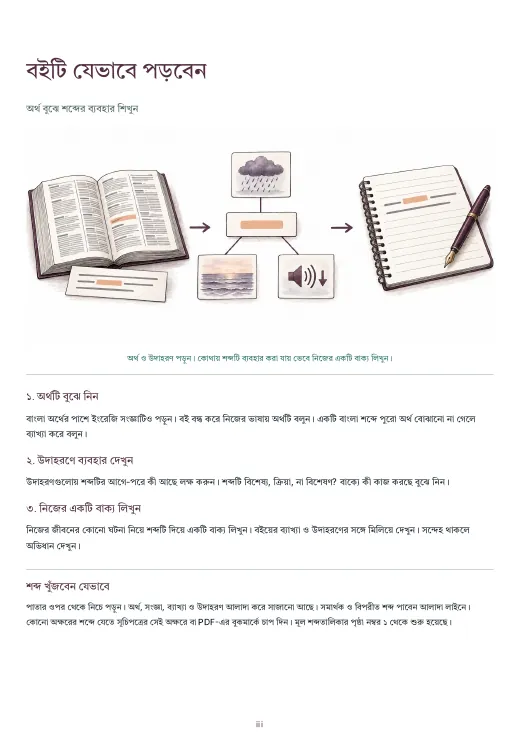 Word Smart Vocabulary, PDF পৃষ্ঠা ৬: বইটি যেভাবে পড়বেন